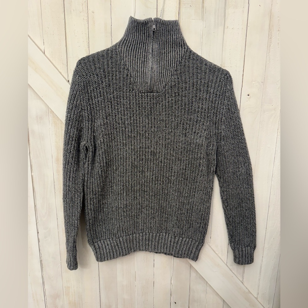 Cat & Jack Quarter Zip Sweater - Gray Blue - Youth XL (16) Size - Picture 1 of 3